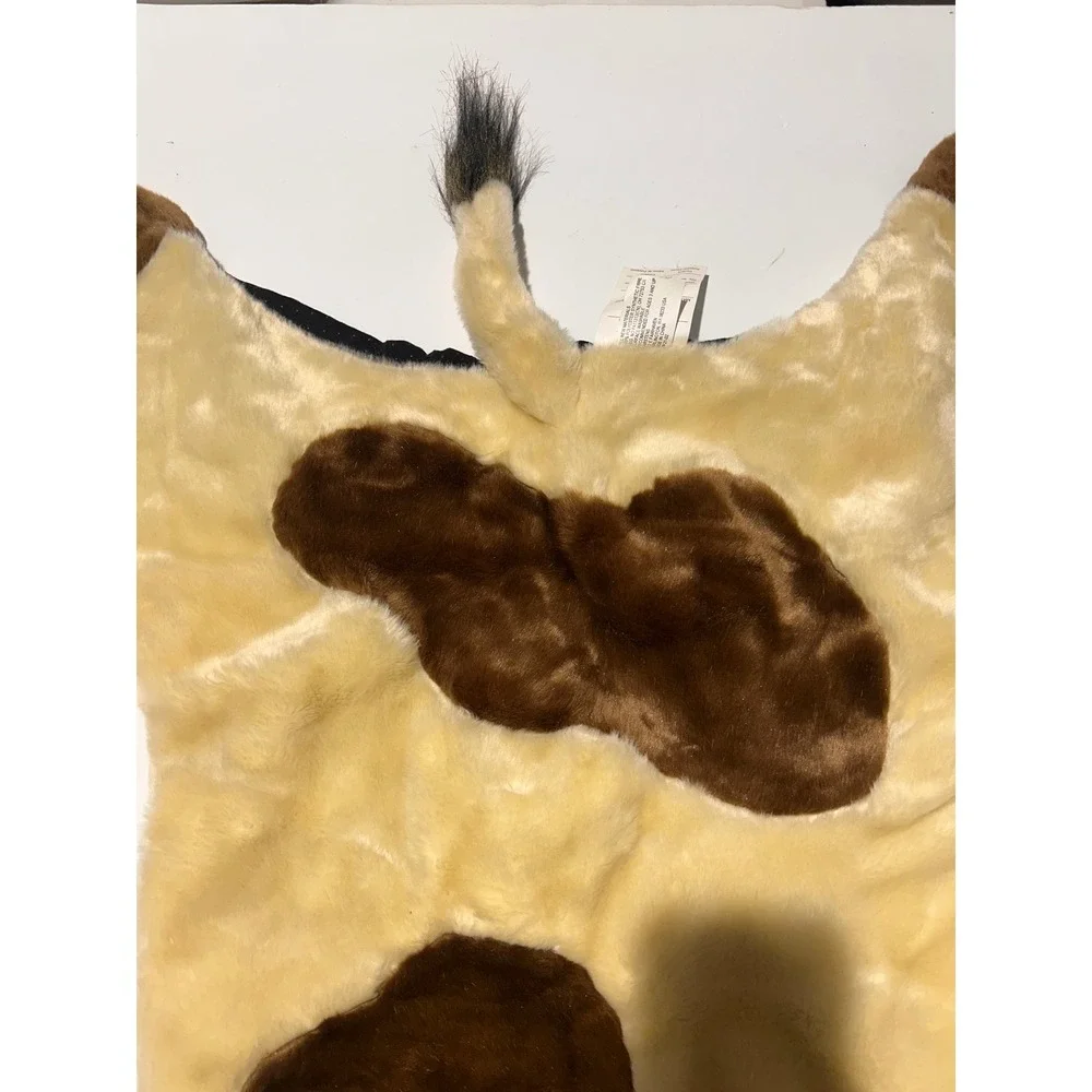 Carstens Plush Longhorn Cow Rug Nursery Baby Play Mat Decor Blanket Brown Cream
